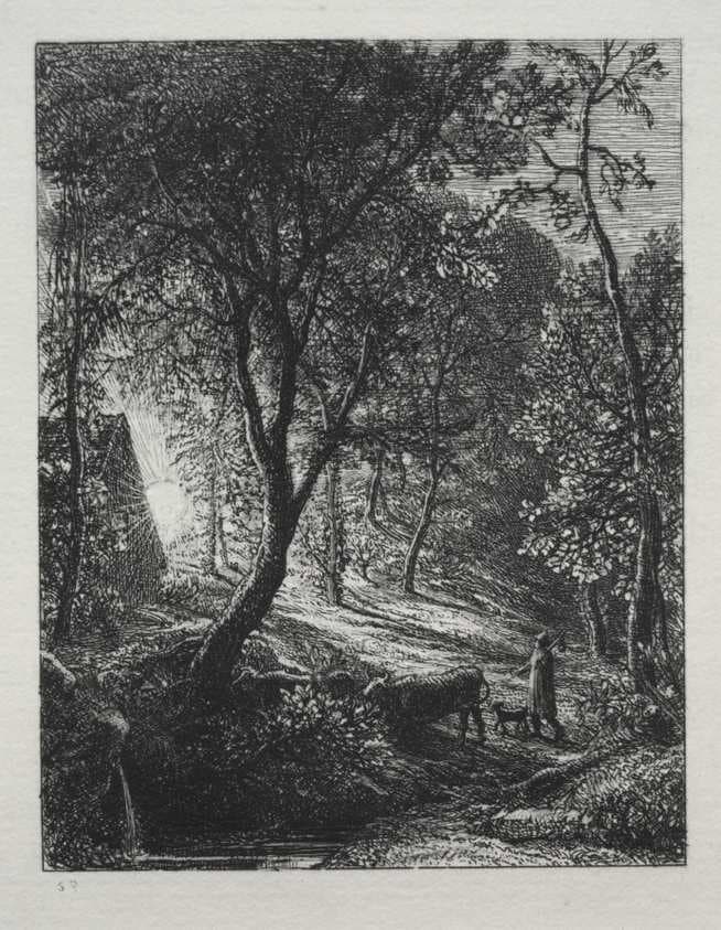 The Herdsman's Cottage — Samuel Palmer
