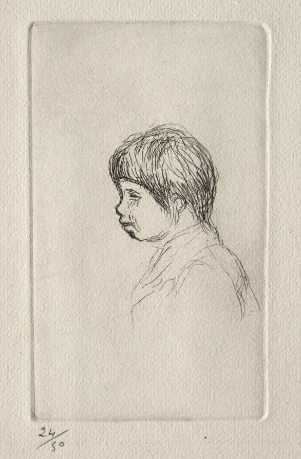 Claude Renoir, the Artist's Son, in Profile — Pierre-Auguste Renoir