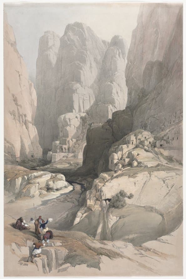 Entrance to Petra, the Theatre — David Roberts