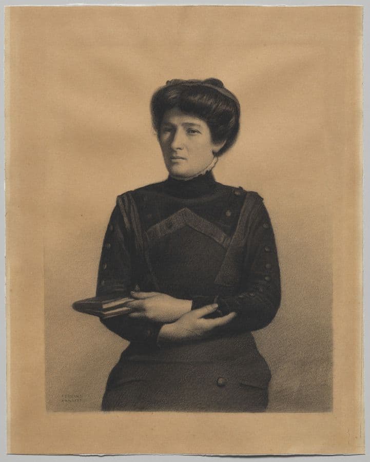 Portrait of Madame Jules Ricard, née Augustine Bulteau — Fernand Khnopff
