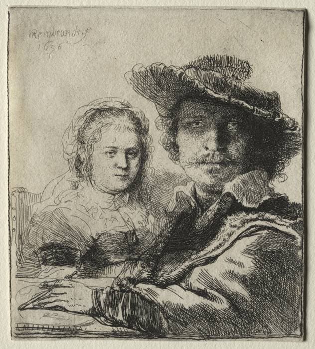 Rembrandt and His Wife Saskia — Rembrandt van Rijn