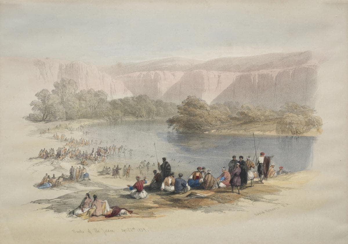 Banks of the Jordan — David Roberts