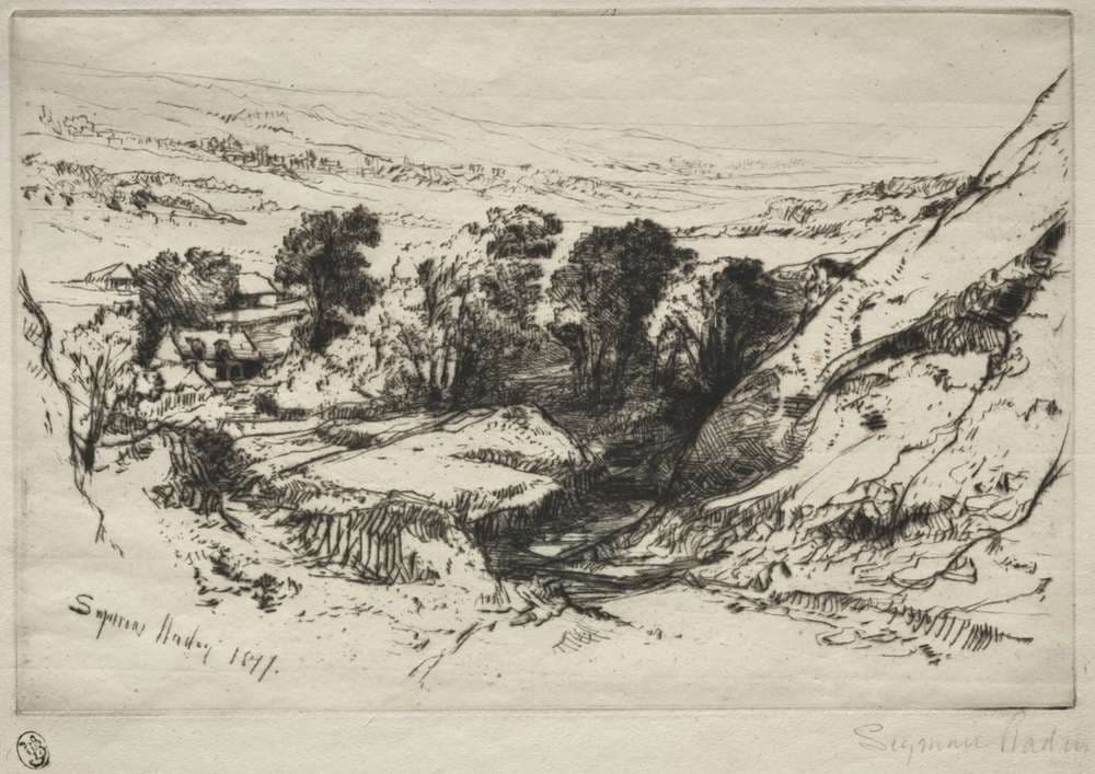 Nine Barrow Down — Francis Seymour Haden