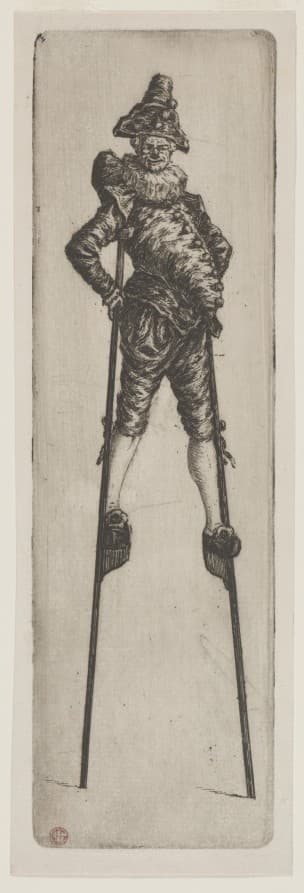 Punchinello on Stilts — Henri-Charles Guérard
