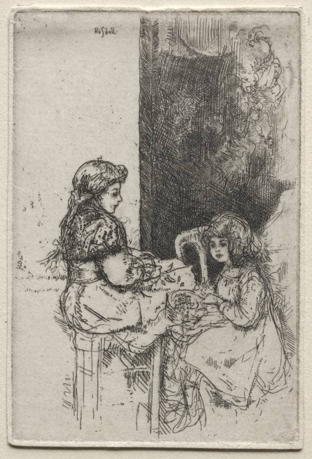 Paris:  Shelling Peas — Ernest Haskell