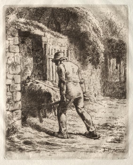 Peasant with a Wheelbarrow — Jean-François Millet