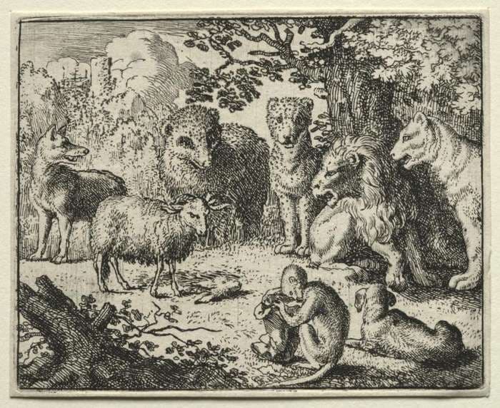 Reynard the Fox:  The Arrival of the Packet — Allaert van Everdingen