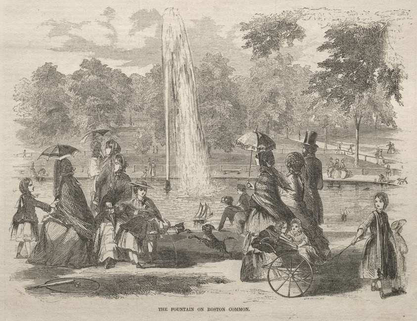 The Fountain at Boston Common — Winslow Homer