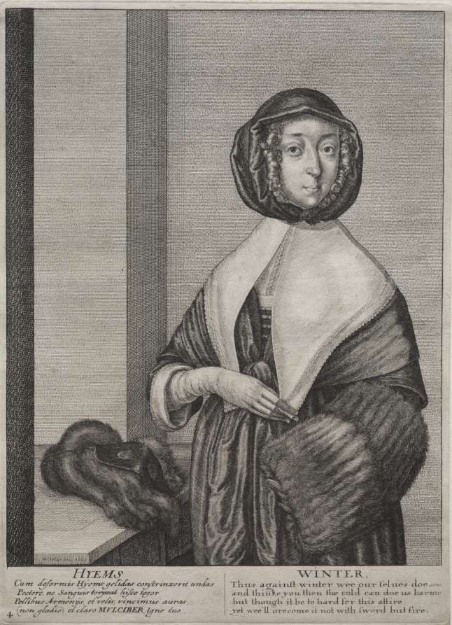 The Four Seasons:  Winter — Wenceslaus Hollar