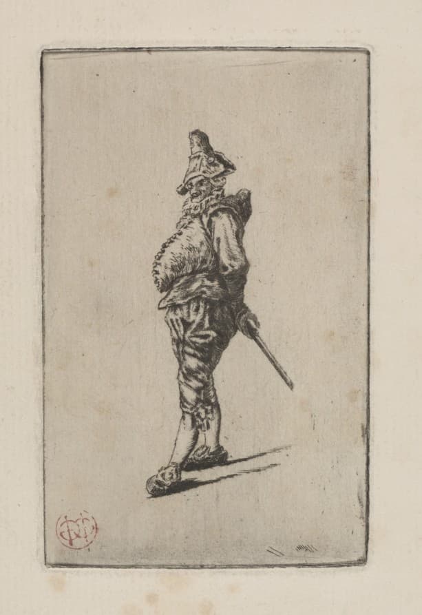 Punchinello, after Meissonier — Henri-Charles Guérard