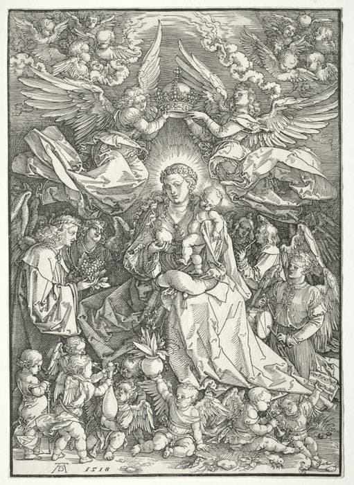 The Virgin Surrounded by Many Angels — Albrecht Dürer