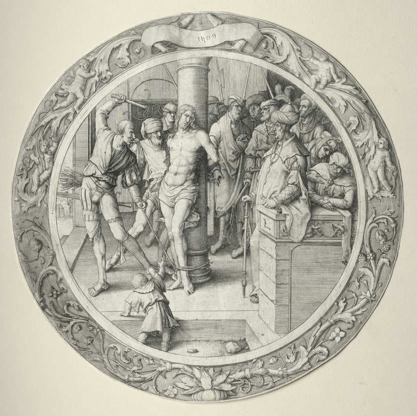 The Round Passion: The Flagellation — Lucas van Leyden
