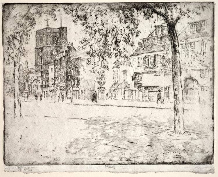 House Where Whistler Died — Joseph Pennell