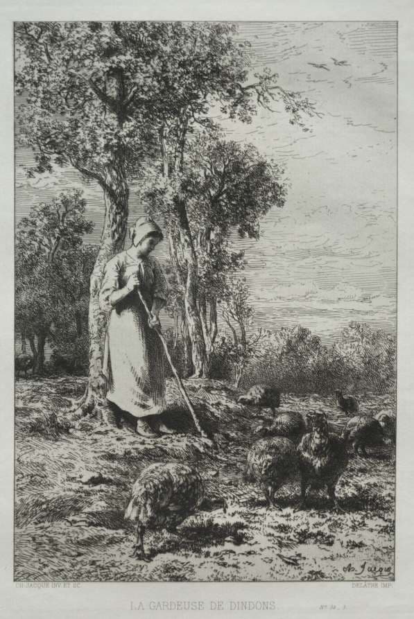 Keeper of the Turkeys — Charles Émile Jacque
