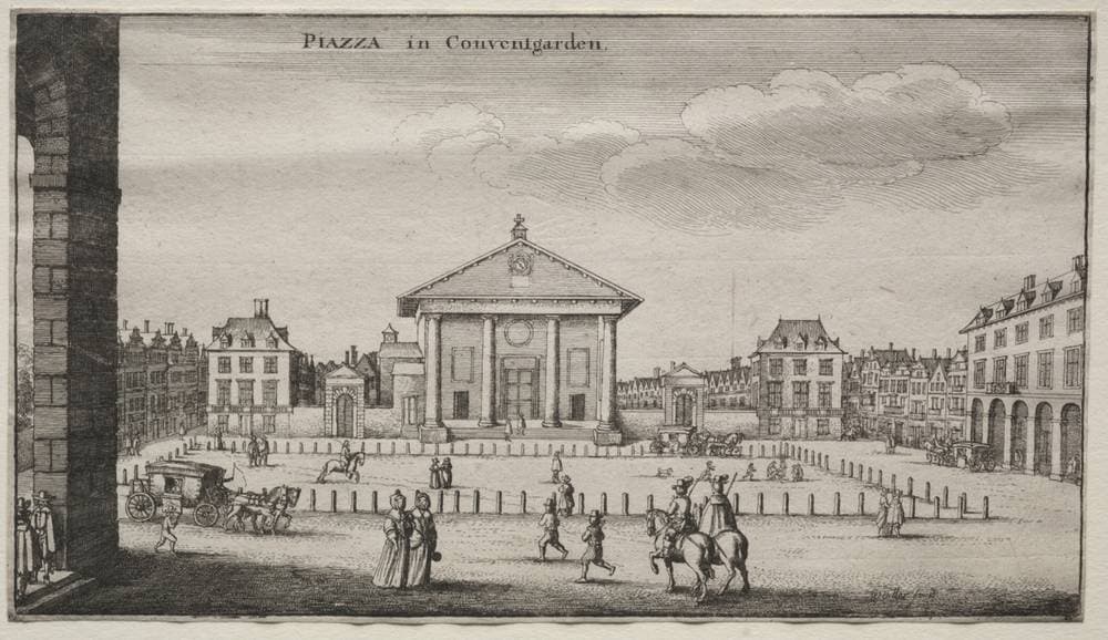 Views of London:  The Piazza in Covent Garden — Wenceslaus Hollar