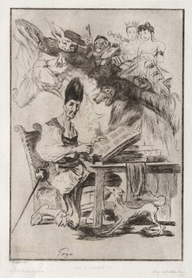 Don Quichote, after Goya — Félix Bracquemond