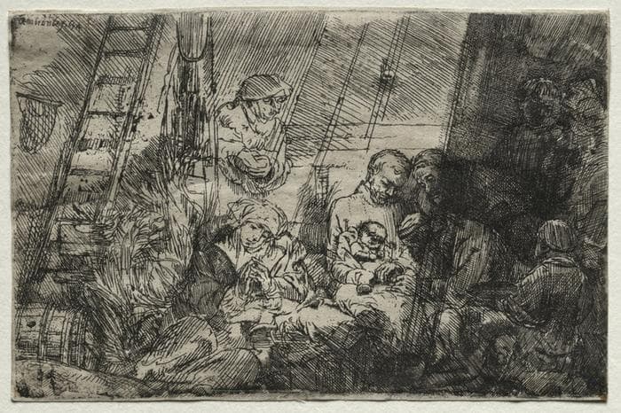 The Circumcision In the Stable — Rembrandt van Rijn