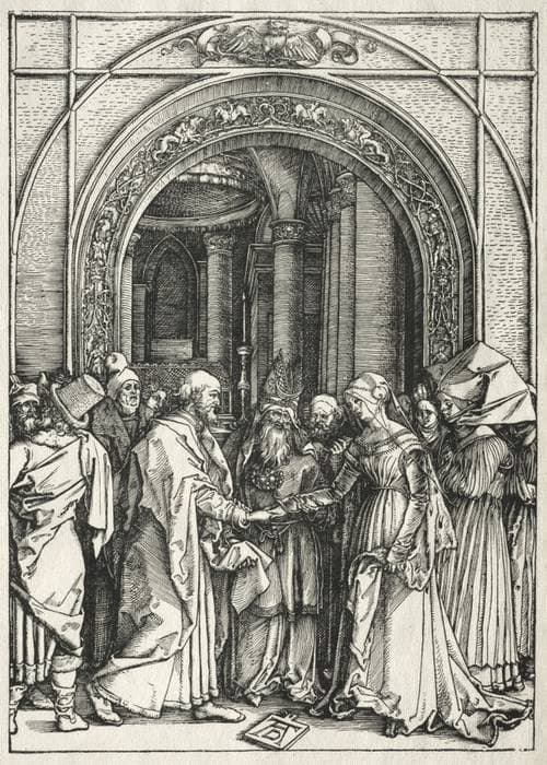 Life of the Virgin:  Marriage of the Virgin and St. Joseph — Albrecht Dürer
