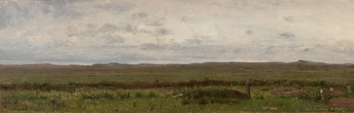 Graves of Travellers, Fort Kearny, Nebraska — Worthington Whittredge