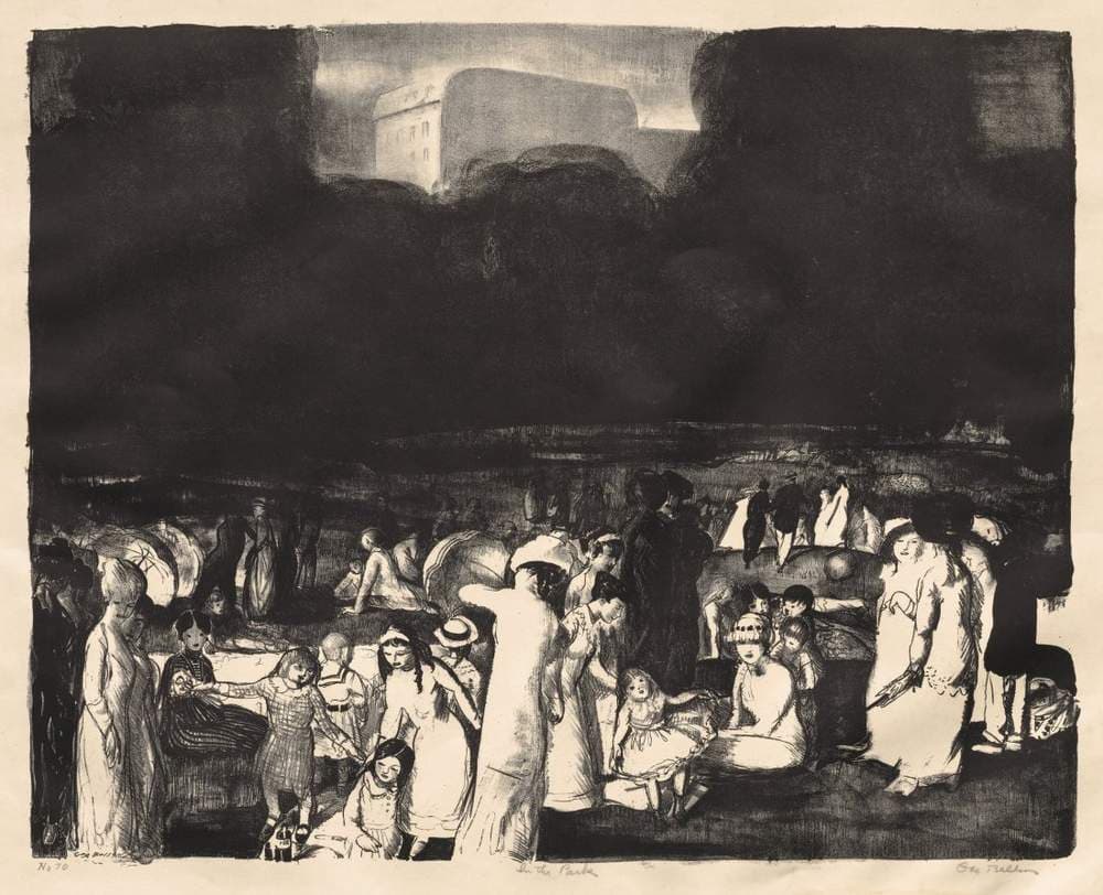 In the Park, Dark — George Bellows