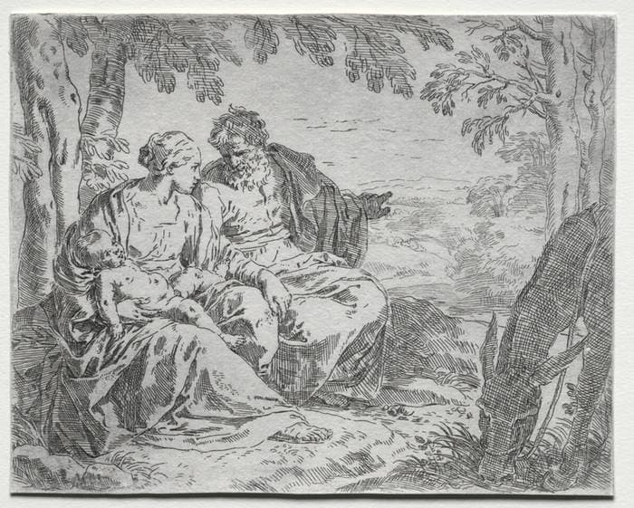 Rest on the Flight in to Egypt — Simone Cantarini