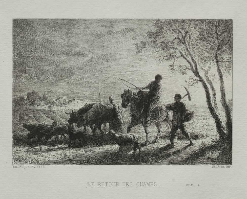 Return from the Fields — Charles Émile Jacque