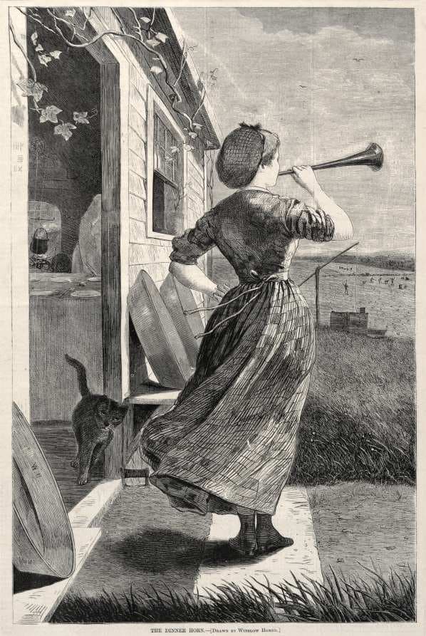 The Dinner Horn — Winslow Homer