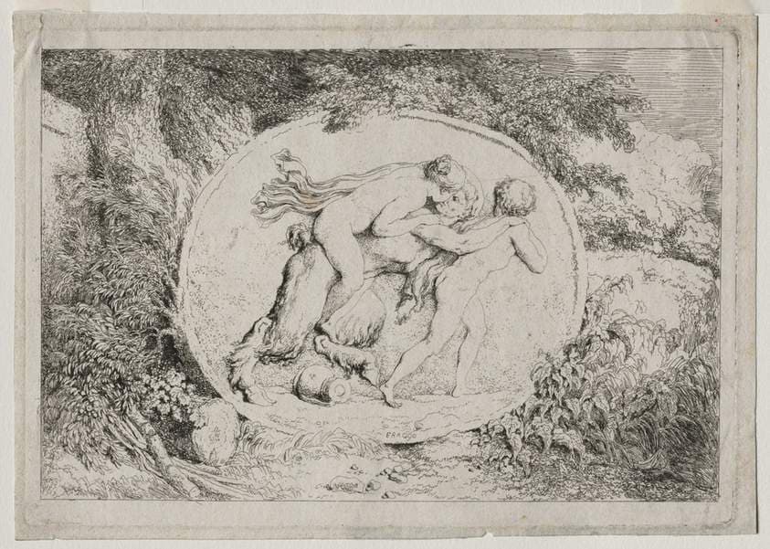 Bacchanales: Nymph Astride a Satyr — Jean-Honoré Fragonard