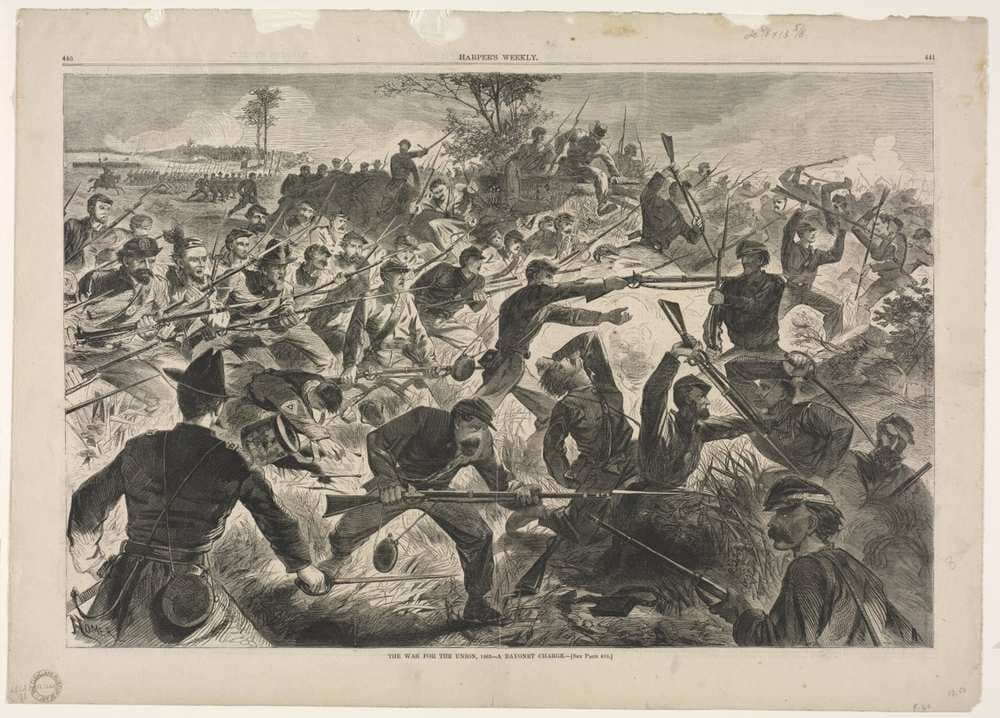 The War for the Union, 1862 - A Bayonet Charge — Winslow Homer