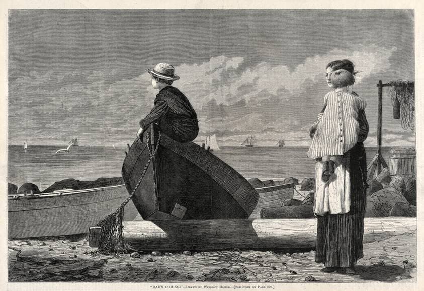 "Dad's Coming!" — Winslow Homer