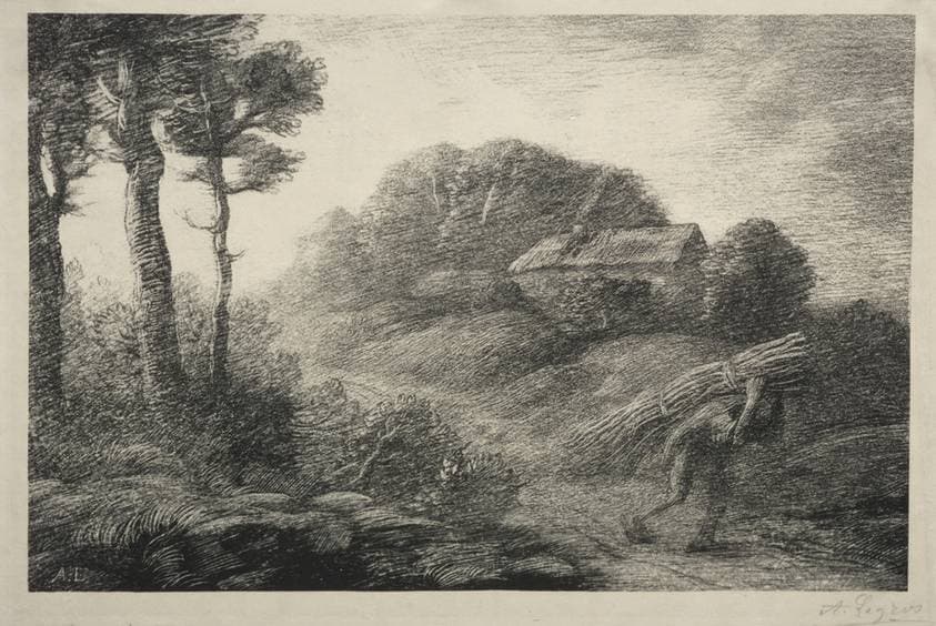 The Return of the Fagot Gatherer (2nd state) — Alphonse Legros