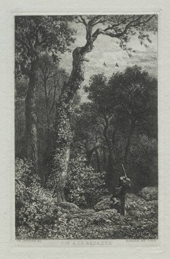 Shooting the Woodcock — Charles Émile Jacque