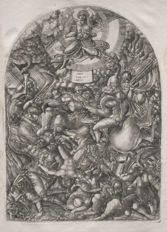 The Apocalypse:  The Angel in the Sun Calling the Birds of Prey — Jean Duvet