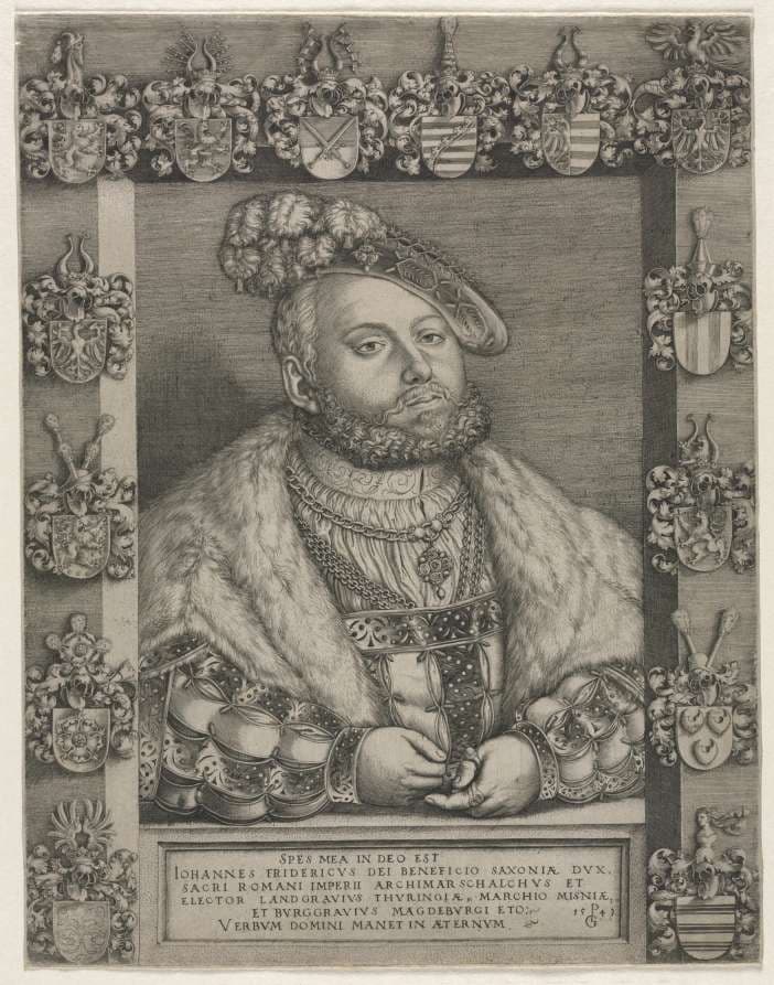 Portrait of John Frederick I, "The Magnanimous," Elector of Saxony — Georg Pencz