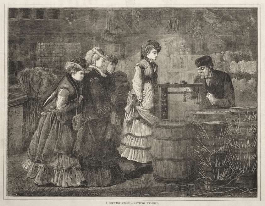 A Country Store, Getting Weighed — Winslow Homer