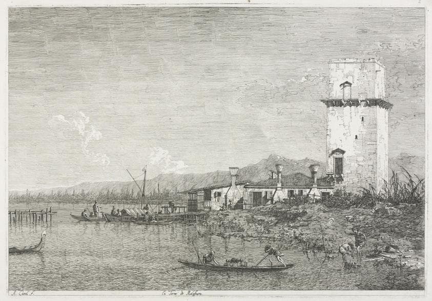 Views: The Tower of Malghera — Canaletto