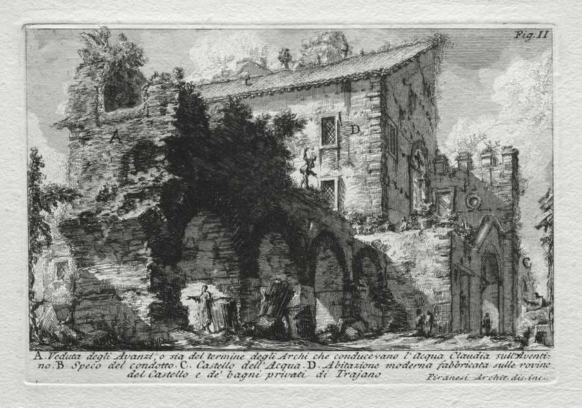 Veduta degli Avanzi, o sia del termine degli Archi che conducevano l'Acqua Giulia — Giovanni Battista Piranesi