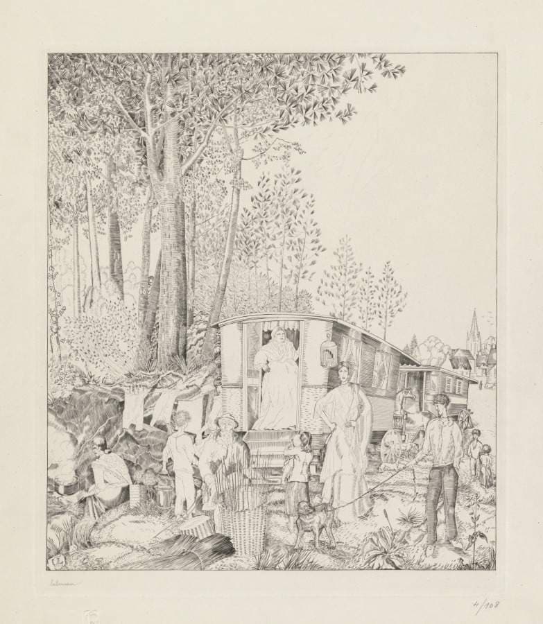 La Halte des Bohémiens — Jean-Émile Laboureur
