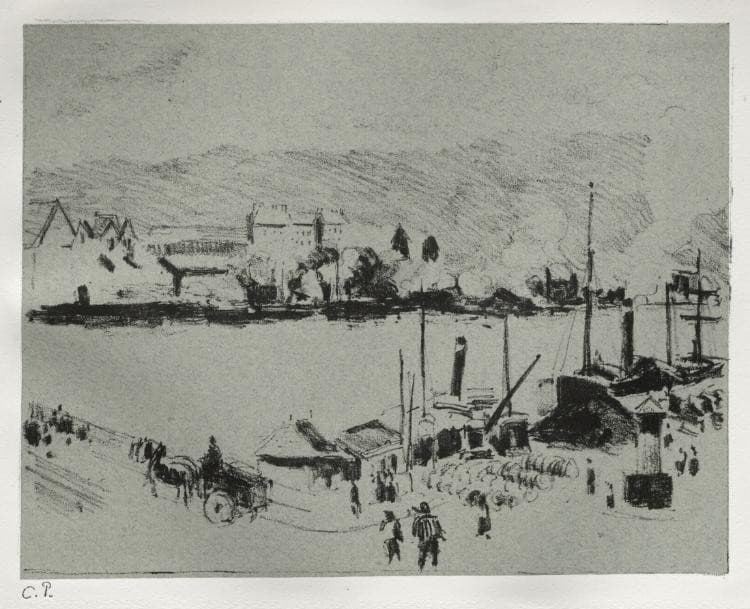 Quai Boieldieu in Rouen — Camille Pissarro