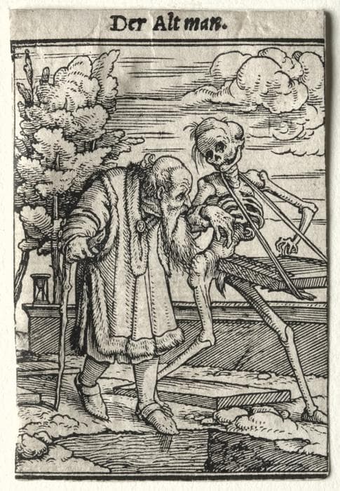 Dance of Death:  The Old Man — Hans Holbein the Younger