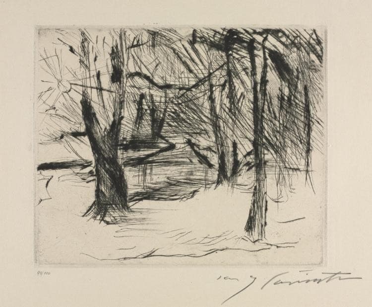 Der Tiergarten:  Trees with Sun — Lovis Corinth
