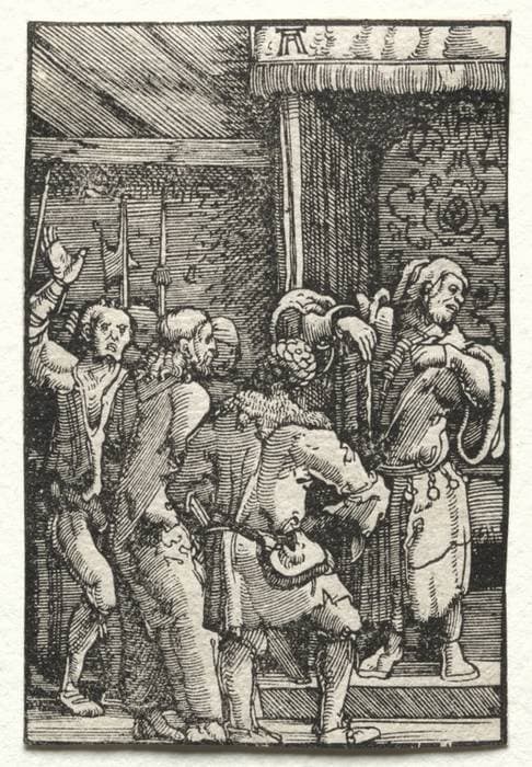 The Fall and Redemption of Man:  Christ before Caiaphas — Albrecht Altdorfer