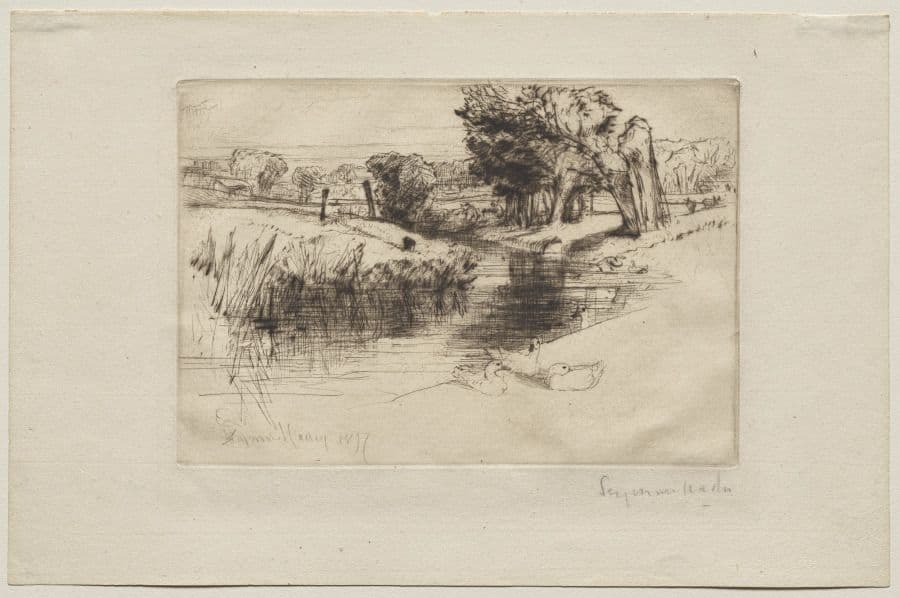 A Backwater — Francis Seymour Haden