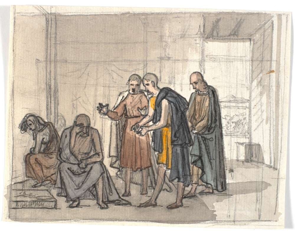Job og hans venner — Martinus Rørbye
