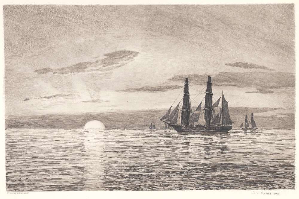 Solnedgang — Carl Locher