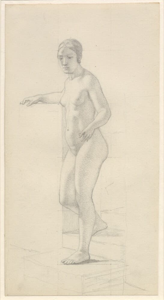 Stående kvindelig model — Christoffer Wilhelm Eckersberg