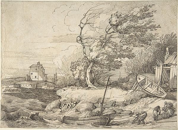 Beaching a Fishing Boat in a Gale — John Hamilton Mortimer