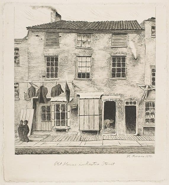 Old House in Rector Street, from "Scenes of Old New York" — Henry Farrer