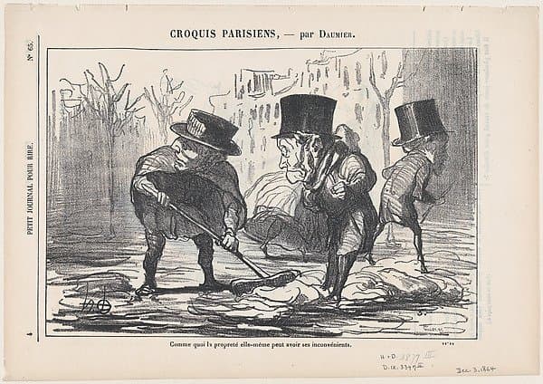 Which shows that even cleanliness can be hazardous, from "Parisian Sketches" — Honoré Daumier