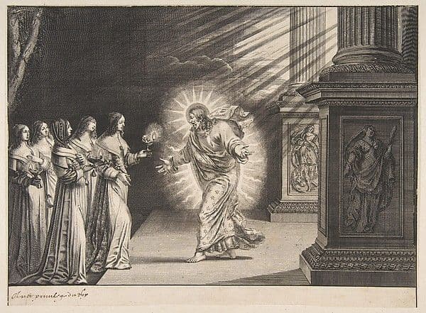 The Wise Virgins before Christ, plate 3 from "The Wise Virgins and The Foolish Virgins" (Les Vierges sages et les Vierges folles) — Abraham Bosse